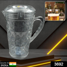 Mocktail Pet Jug Plastic Jug With lid, Drinking Beverage Jag, Transparent Tableware Reusable BPA Free, Plastic Water jug for Home use, Perfect for Home, Restaurants - dailyneed.life