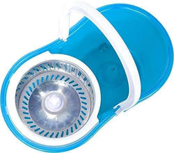 Heavy Duty Microfiber Spin Mop with Plastic Bucket & Rotating Steel Pole Head - dailyneed.life