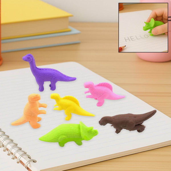 Dinosaur Shaped Erasers for Kids, 3D Puzzle Erasers, Classroom Prizes (6 Pcs Set) - dailyneed.life