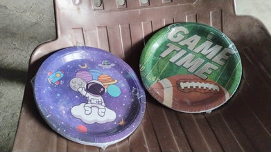 Round Plates Disposable Paper Plates Happy Birthday, Gift (10 Pcs Set / Mix Design) - dailyneed.life