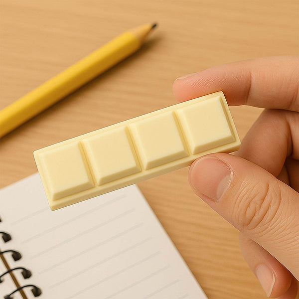 3D Chocolate Shaped Erasers Soft Pencil Erasers Supplies for Office School Students Drawing Writing Classroom Rewards for Return Gift, Birthday Party, School Prize (1 Pc 4 grid) - dailyneed.life