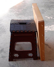 1pc 18inch Folding Stool for Adults and Kids, Also For Kitchen Stepping With (Brown Box) - dailyneed.life