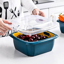 Double Layer Food Drainer Washing Basket with Collapsible Strainers Colander - dailyneed.life