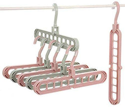 Anti-Skid Plastic 9-Holes Magic Wardrobe Folding Hangers - dailyneed.life