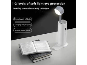4 in 1 Creative desk Lamp, Rechargeable LED Table Flashlight Eye Protection Table Lamp Power Bank Handheld Desk Night Lamp Portable Torch Light with Adjustable Light Head for Home Kids Room Bedroom Office - dailyneed.life