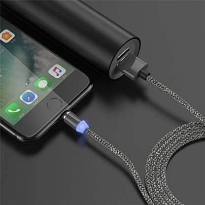 Magnetic Charging Cable 3 in 1 Metal Magnetic Micro USB Type C Lighting Cable with LED, Multiple Charging Adapters for All Android and all Smartphones (Compatible with All Android and iPhone Smartphones, Tablet, PC, Mobile - dailyneed.life