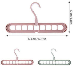 Anti-Skid Plastic 9-Holes Magic Wardrobe Folding Hangers - dailyneed.life