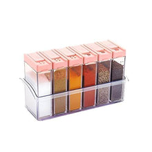 Plastic Spice Jars (6 pcs, 14x22x8cm, Multicolour) - dailyneed.life