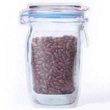 Reusable Airtight Seal Plastic Food Storage Mason Jar Zipper (1000ml) - dailyneed.life