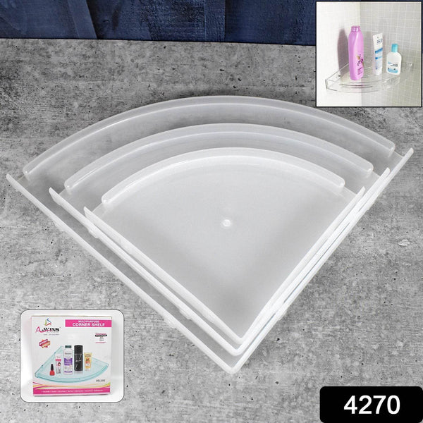 Bathroom Plastic Corner Shelf Rack Set for Wall Number of Shelves (3 Pcs Set) - dailyneed.life