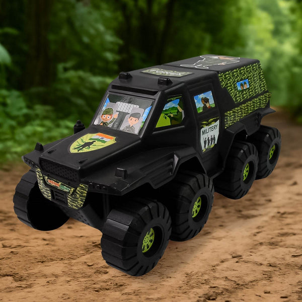 Big Military 8-Wheel Plastic Car Toy (1 Pc) - dailyneed.life