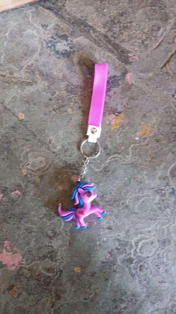 Cute Cartoon Unicorn Keychain with Silicone Strap (1 Pc / Mix design) - dailyneed.life