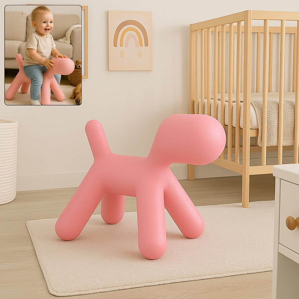 Plastic Cute Animal Puppy Chair,Creative Dog Low Footstool,Cartoon Foot Rest Stool for Bedroom Living Room Entrance Gift (1 Pc) - dailyneed.life