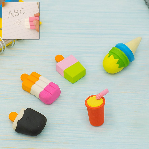 Mini Eraser Set for Kids (5 Pieces) - Fun Designs, Party Favors, School Prizes - dailyneed.life