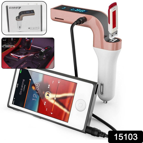 Car G7 with Turbo Charging LCD Bluetooth Charger Fm Kit Mp3 - dailyneed.life