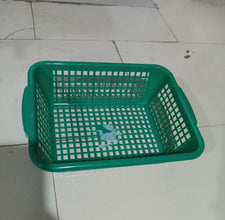 Plastic 1 Pc Kitchen Small Size Dish Rack Drainer Vegetables and Fruits Washing Basket Dish Rack Multipurpose Organizers (29x22CM Mix Color) - dailyneed.life