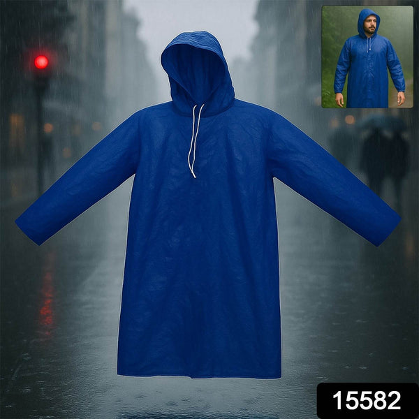 Large Durable Waterproof Hooded Raincoat For Men (1 Pc) - dailyneed.life
