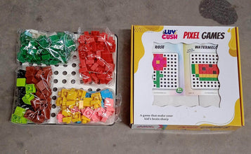 Pixel Cubes Toy for Children Early Education, Pixel Game Educational Board Games Board, Birthday Gift for Kids, Learning Math Toy, Brain Games, Math Puzzle (Approx 180 Cubes With Pixel Board & Book) - dailyneed.life