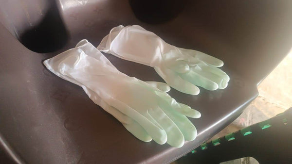 2 pair med yellow gloves For Types Of Purposes Like Washing Utensils, Gardening And Cleaning Toilet Etc. - dailyneed.life