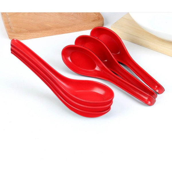 Microwave Safe, Unbreakable, Colorful Soup / Dessert Spoons, Food Grade Set of 6 Pcs, - dailyneed.life