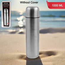 Vacuum Flask Without Cover, 18/8 Stainless Steel | Hot and Cold Water Bottle with Push-Down Lid | Double Walled Stainless Steel Bottle for Travel, Home, Office, School, Picnic (1000 ML / Without Cover) - dailyneed.life