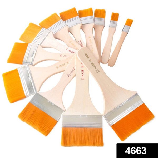 Artistic Flat Painting Brush - Set of 12 - dailyneed.life