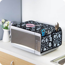 Microwave/Oven Top Cover with 4 Utility Pockets (Mix Design) - dailyneed.life