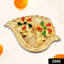 Leaf Shape Special Puja Thali (1 Pc / Mix Design) - dailyneed.life
