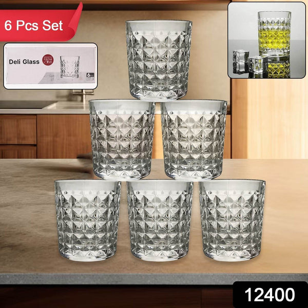 Premium Crystal-Style Glass Tumbler Set (6 Pc / 210 ML) - dailyneed.life