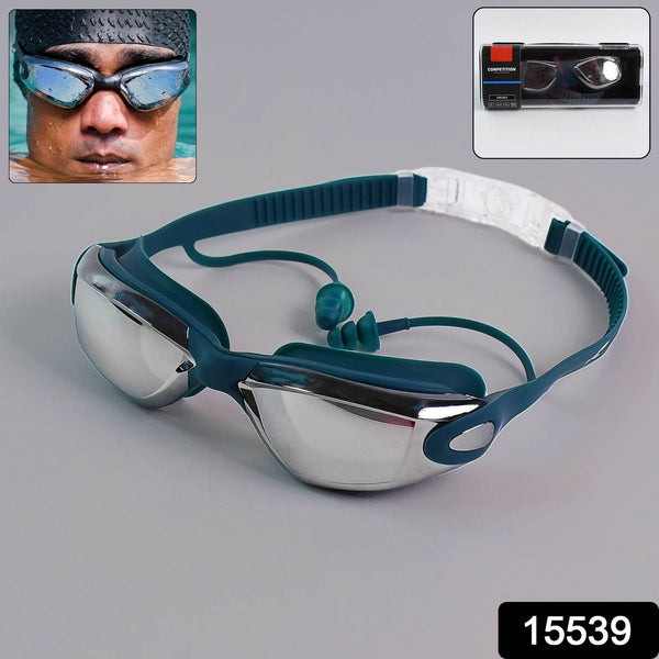 Knx Professional Anti-Fog UV Protection Swimming Goggles with Mirrored Lenses and Earplugs - dailyneed.life