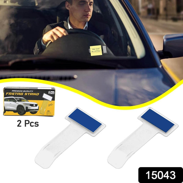 Windscreen cardholder, Fastag Stand, Transparent Ticket Holder Car (2 Pc Set) - dailyneed.life