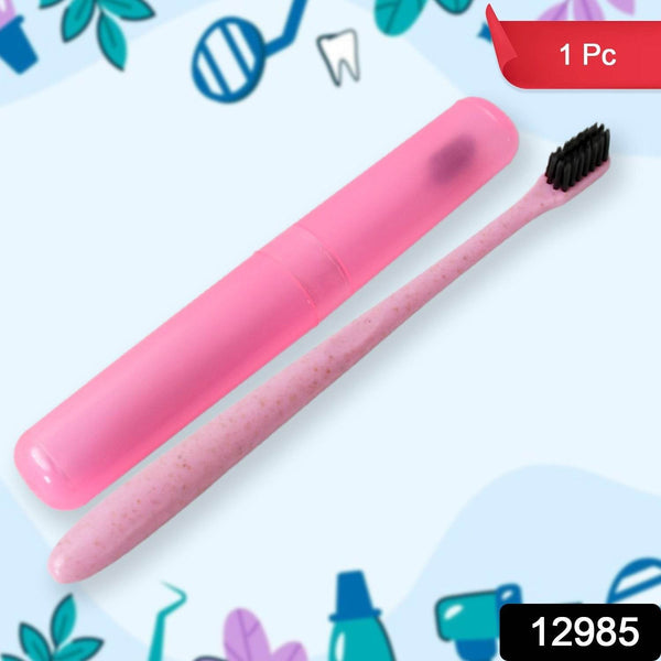Soft Toothbrush With Toothbrush Cover Cleaner Scraper for Men and Women, Kids, Adults Plastic Toothbrush Cover / Case / Holder (1 Pc / Mix Color) - dailyneed.life