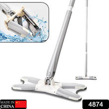 X Shape Mop or Floor Cleaning Hands-Free Squeeze Microfiber Flat Mop System 360° Flexible Head, Wet and Dry mop for Home Kitchen with 1 Super-absorbent Microfiber Pads. - dailyneed.life