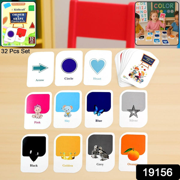 Kidkraft Early Learner 32-Piece Color & Shape Flashcard Set - dailyneed.life
