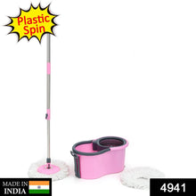 Quick Spin Mop Plastic spin, Bucket Floor Cleaning, Easy Wheels & Big Bucket, Floor Cleaning Mop with Bucket - dailyneed.life