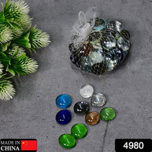 Glass Gem Stone, Flat Round Marbles Pebbles for Vase Fillers, Attractive pebbles for Aquarium Fish Tank. - dailyneed.life