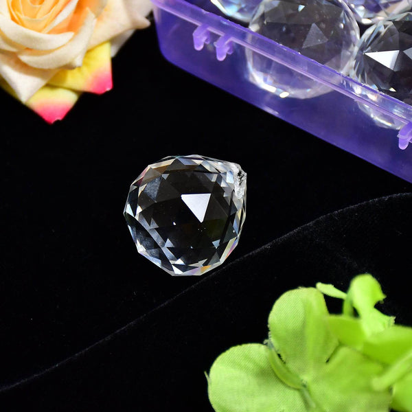 White Crystal Ball Hanging Crystal Ball for Home and Office or Car Decor. - dailyneed.life