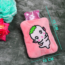 Pink Cartoon Small Hot Water Bag with Cover for Pain Relief - dailyneed.life