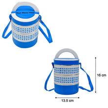 Customized 3 layer Adjustable Insulated Tiffin Set of 1, Blue 3 Containers Lunch Box - dailyneed.life