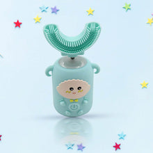 Electric Toothbrush With Light & Music, Kids U-Shaped 360Â° USB Rechargeable Plastic Automatic Toothbrush Portable Adjustable Cleaning Whitening Toothbrush with USB Charging Function Plastic + ABS for Kids - dailyneed.life