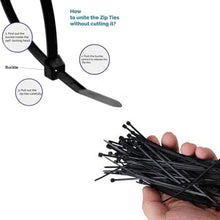 3×100 MM Nylon Self Locking Cable Ties, Heavy Duty Strong Zip Wire Tie. Pack of 100pc - Black - dailyneed.life
