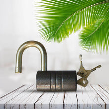 Heavy-Duty Iron Padlock – 82mm Black Spray Lock with Brass Core & 5 Keys, Waterproof & Anti-Theft - dailyneed.life