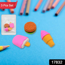 Mix Design Fancy & Stylish Colorful Erasers (1 Set / 3 Pc Set) - dailyneed.life