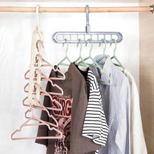 9 Hole Plastic Hanger Hanging hook Indoor Wardrobe Clothes Organization Storage Balcony Windowsill Suit Racks - dailyneed.life