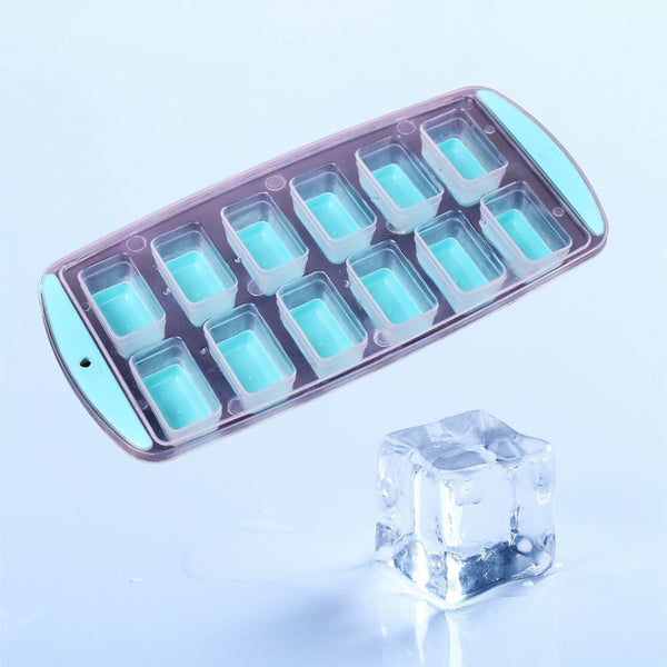 12-Grid Silicone Ice Cube Tray - Food-Grade Square Ice Maker, Easy Release Bottom - dailyneed.life