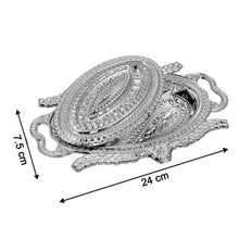 Plastic Peacock Dry Fruit Silver Finish Serving Tray - dailyneed.life