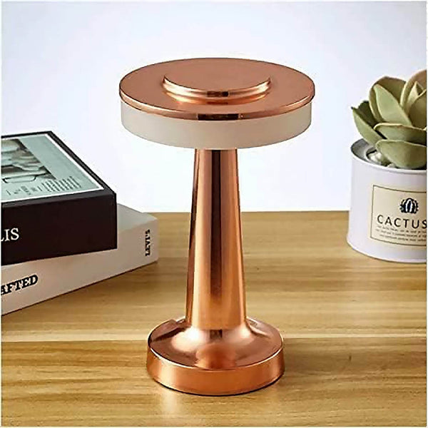 Touch LED Metal Desk Lamp – USB Rechargeable, 3 Colors/Brightness Levels, Dimmable Eye Protection (1 Pc) - dailyneed.life