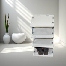 Foldable Shoe Rack (1 Pc, 4 Layers): Space-Saving, Entryway Storage - dailyneed.life