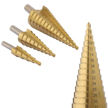 3X Large HSS Steel Step Cone Drill Titanium Bit Set Hole Cutter (4-32, 4-20, 4-12mm) - dailyneed.life