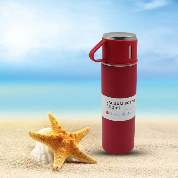 Stainless Steel Vacuum Insulated Water Bottle With Coffee / Tea Mug (500 ML) - dailyneed.life